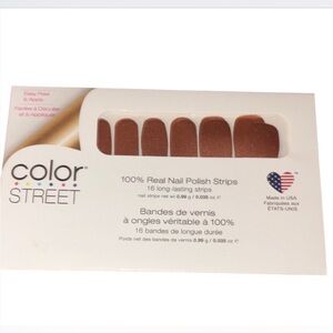 Color Street Nail Polish Strips in Warm Brown with sparkles